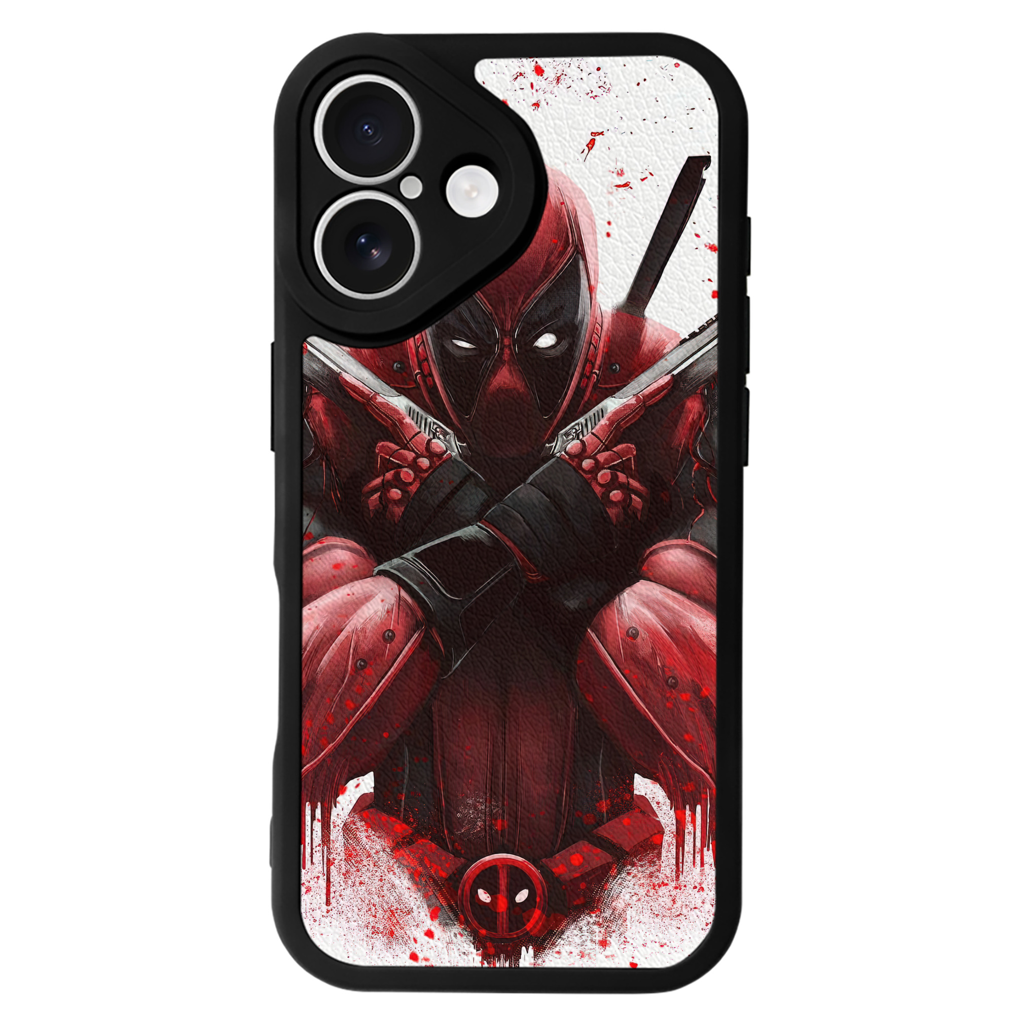 （画像用） Deadpool デッドプール 【iPhone 16シリーズ対応】シリコンスマホケース（レザー調） 材質：シリコン
